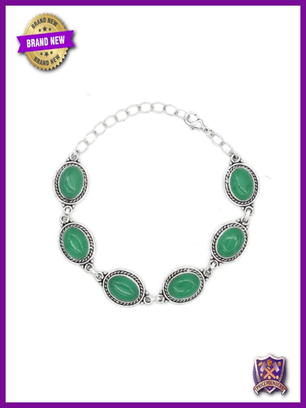 925 Sterling Silver Citrine Link Bracelet Women's Handmade Oval Gemstone